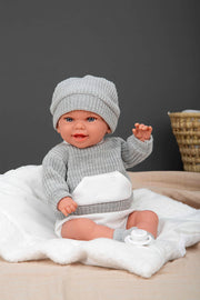 60875 Babyto Grey Elegance Doll (WEIGHTED DOLL)